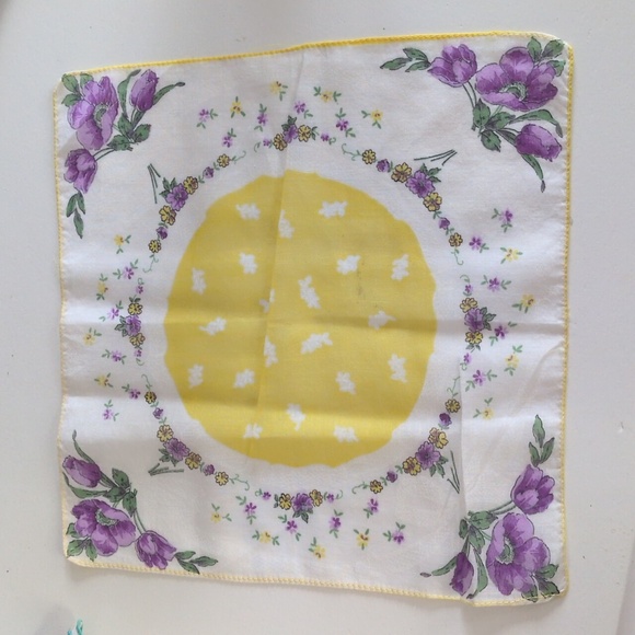 Vintage 60s Handkerchief Set Of 3 - Picture 2 of 6